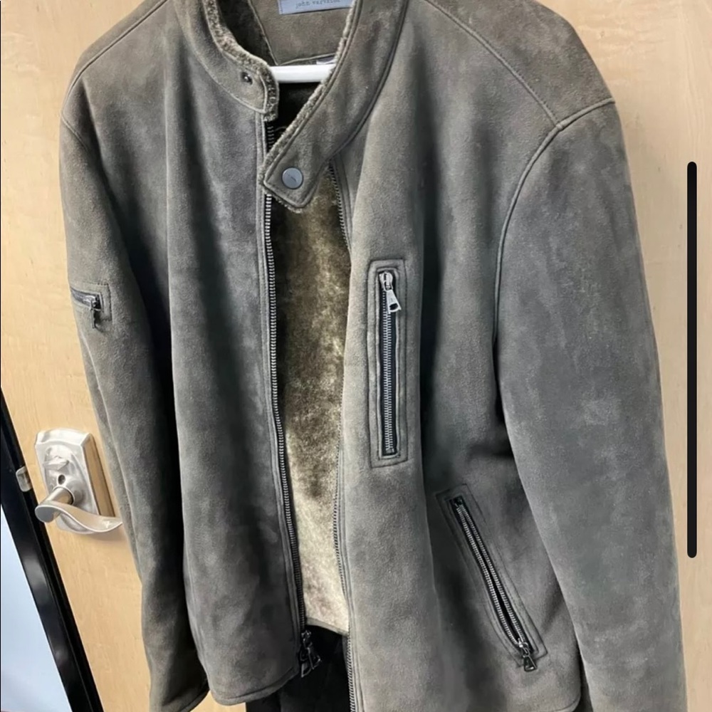 Oversized sheep skin John Varvatos jacket